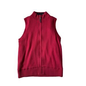 Aureus "Breeze Blocker" Knit Red Vest, Women's M; windbreaker; Golf; vintage